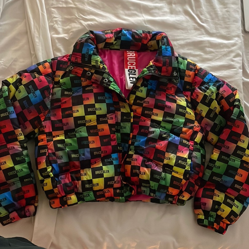 Bruce Glen Multicolor logo mini puffer Jacket